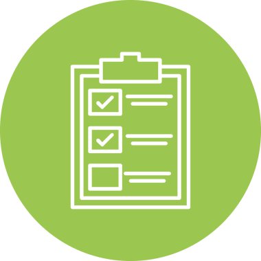 Kontrol listesi simgesinin vektör illüstrasyonu