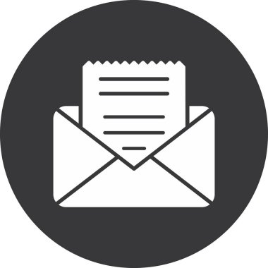 Zarfın vektör illüstrasyonu, basit simge