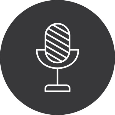 Modern mikrofonun vektör çizimi