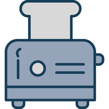 Tost makinesi. Web simgesi basit illüstrasyon