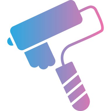 boya fırçası web simgesi, basit vektör illüstrasyonu