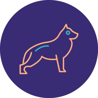 Köpek. Web simgesi basit illüstrasyon