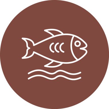 balık simgesi vektör illüstrasyonu