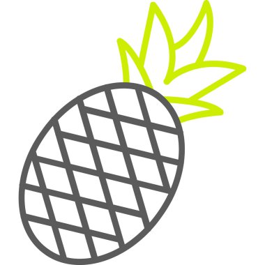 Ananas. Web simgesi basit illüstrasyon