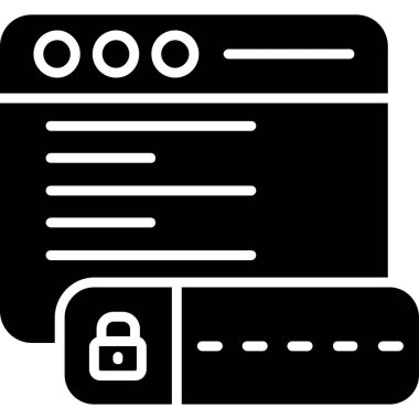 belge kilit simgesi, vektör illüstrasyonu