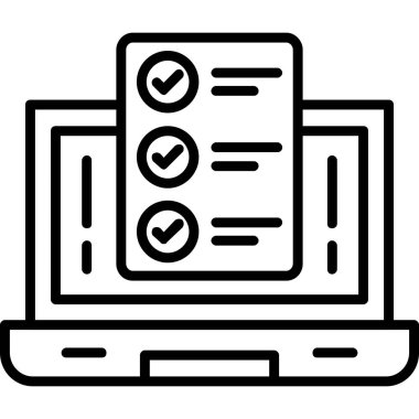 Liste simgesi. Beyaz arkaplanda izole edilmiş web tasarımı için özet kontrol listesi vektör simgesi