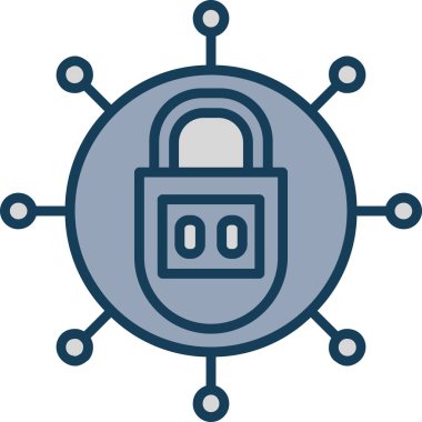 Kilit. Web simgesi basit illüstrasyon