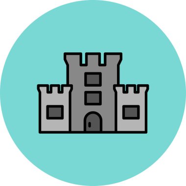 kale ikonu vektör illüstrasyonu