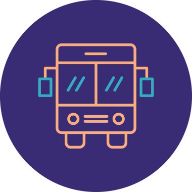 Otobüs. Web simgesi basit illüstrasyon