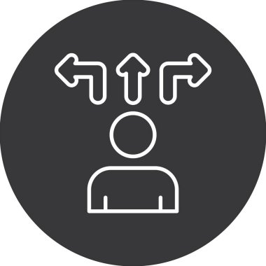 Yön yönü ok simgesi, vektör illüstrasyonu