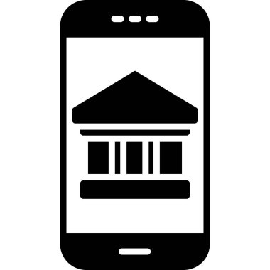 cep telefonu simgesi, basit vektör illüstrasyon tasarımı