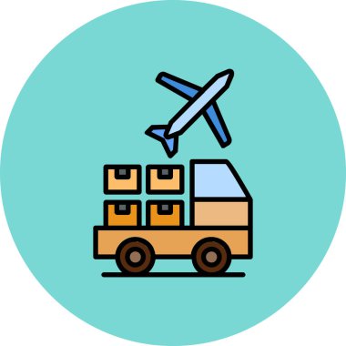 kargo taşıma simgesi vektör illüstrasyonu