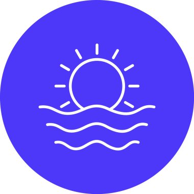 Güneş. Web simgesi basit illüstrasyon