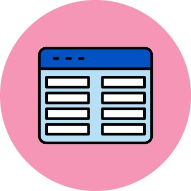 Web tarayıcı simgesi vektör illüstrasyonu