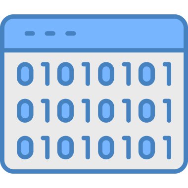 ikili kodlama kodu simgesi ile doldurulmuş dış hat biçimi