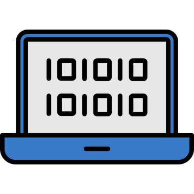 bilgisayar ekranı renk ana hatları vektörü