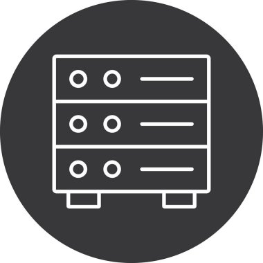 Veritabanı sunucu vektör simgesi