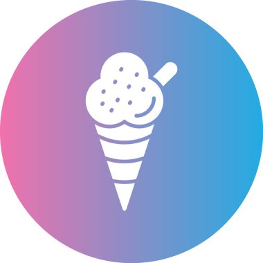 Buz külahı. Web simgesi vektör illüstrasyonu