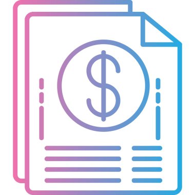 Fatura dolar para simgesi - taslak biçimi