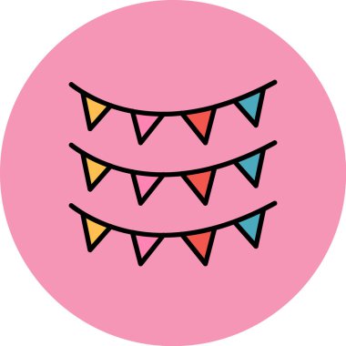 Parti. Web simgesi basit illüstrasyon