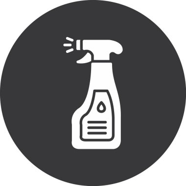 Sprey şişe sembolü, temizlik ve temizlik servisi, sprey şişe işaretleri vektör grafikleri, beyaz arka planda sağlam bir kalıp, 10 birim.