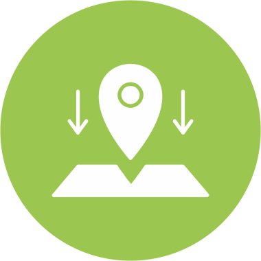 konum simgesi soyut arkaplanda izole edildi