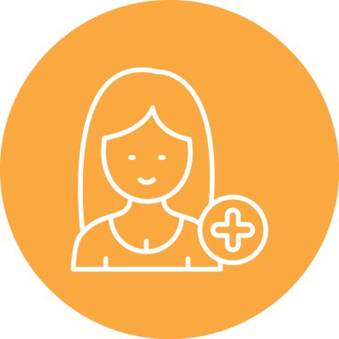 Haçı olan bir kadının vektör çizimi