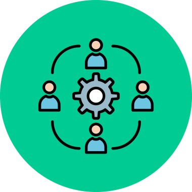 Vektör illüstrasyonu, takım çalışması simgesi