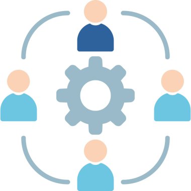 iş takım çalışması düz simgesi