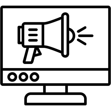 Simge vektör illüstrasyonu reklam ediliyor