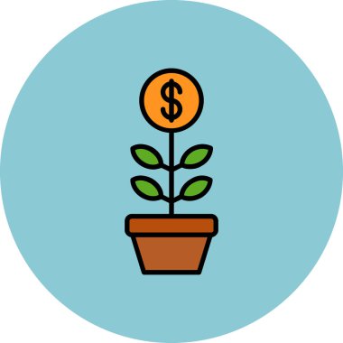 bitki simgesi vektör illüstrasyonu