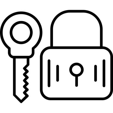 Anahtar. Web simgesi basit illüstrasyon