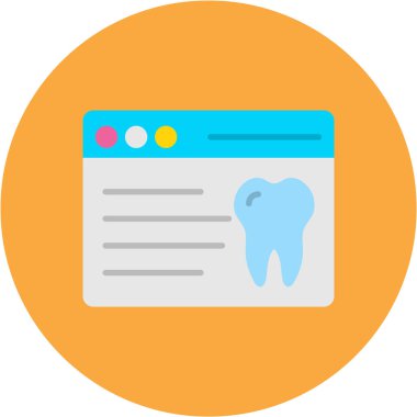 Diş. Web simgesi basit illüstrasyon