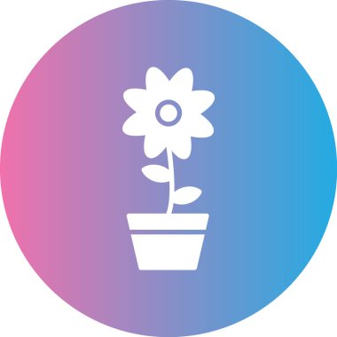 Çiçek simgesinin vektör illüstrasyonu