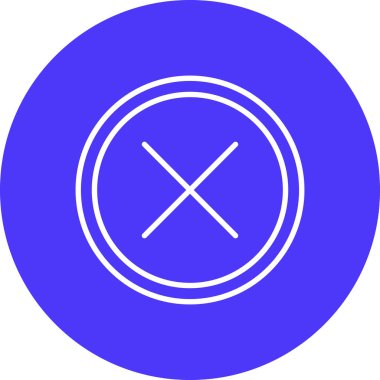 Bir çapraz simgenin vektör illüstrasyonu