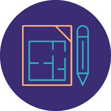 Modern eğitim ikonunun vektör illüstrasyonu