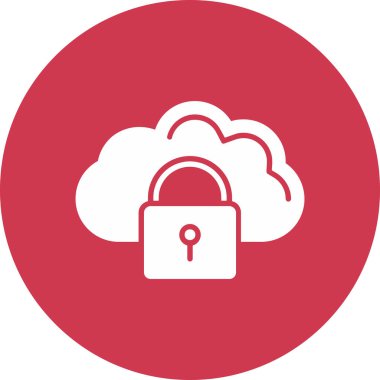 Bulut Hesaplama. Web simgesi basit illüstrasyon