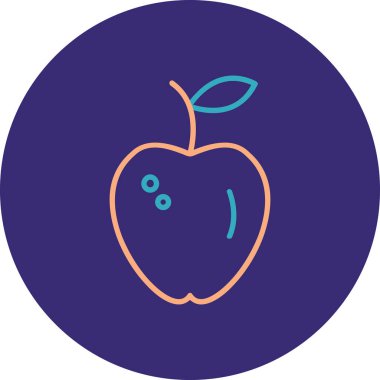 elma ikonu vektör illüstrasyonu