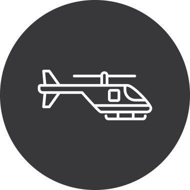 helikopter web simgesi, vektör illüstrasyonu