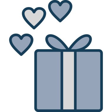 Hediye. Web simgesi basit illüstrasyon