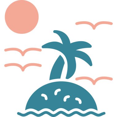 Palmiye ağacı. Basit resimleme