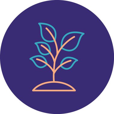 Bitki simgesinin vektör illüstrasyonu