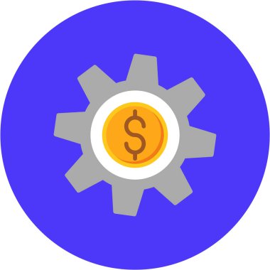 Dolar. Web simgesi basit illüstrasyon