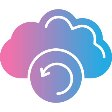 Bulut. Web simgesi basit illüstrasyon