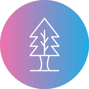 Orman ikonu vektör illüstrasyonu