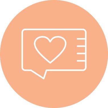 Kalp ikonu vektör illüstrasyonu