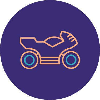 Motorsiklet. Web simgesi basit illüstrasyon