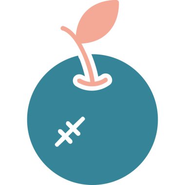 Kiraz. Web simgesi basit illüstrasyon