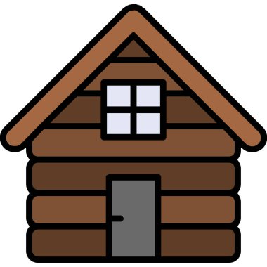 Bina. Web simgesi basit illüstrasyon