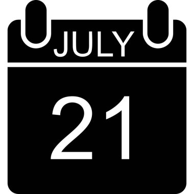 Takvim Glyph Vektör Simgesi Tasarımı